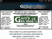 Tablet Screenshot of garysgunshop.com